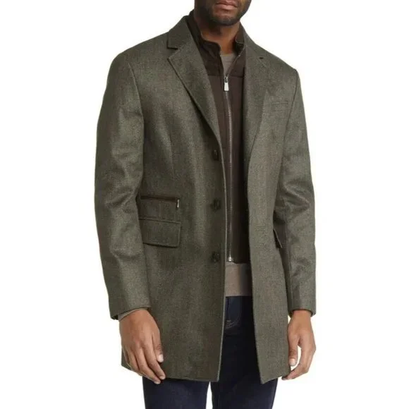 Hart Schaffner Marx Rodney Water Resistant Tech Flannel Raincoat Jacket Medium M - Picture 4 of 4